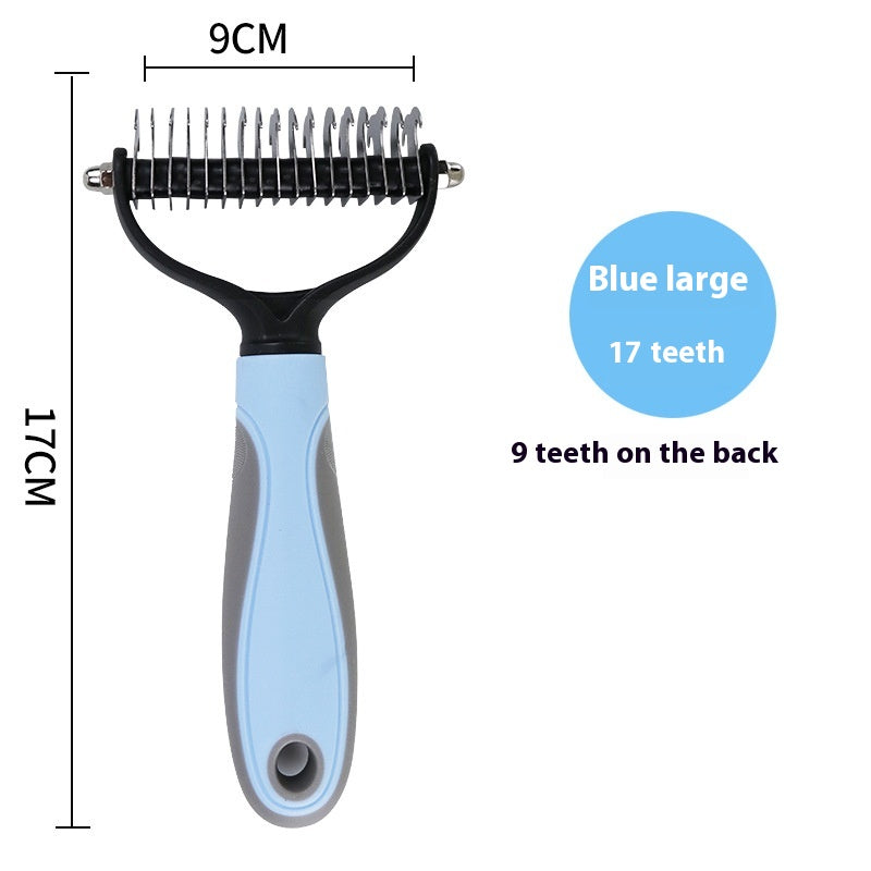 Professional Double-Sided Stainless Steel Pet Grooming Brush for Dogs & Cats | Dematting, Deshedding & Hair Removal Comb (Copy)