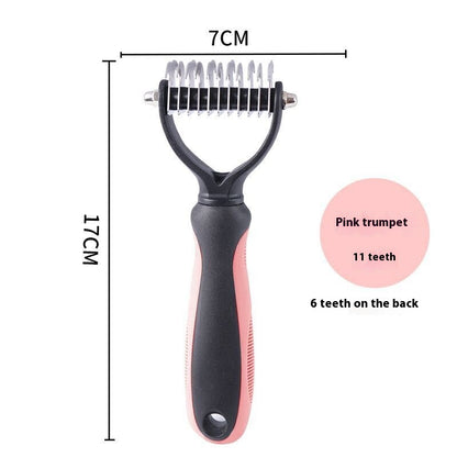 Professional Double-Sided Stainless Steel Pet Grooming Brush for Dogs & Cats | Dematting, Deshedding & Hair Removal Comb (Copy)
