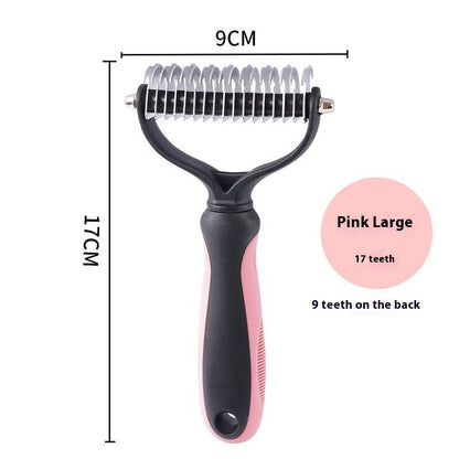 Professional Double-Sided Stainless Steel Pet Grooming Brush for Dogs & Cats | Dematting, Deshedding & Hair Removal Comb (Copy)