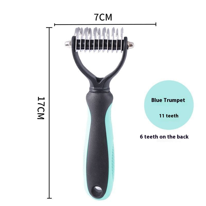 Professional Double-Sided Stainless Steel Pet Grooming Brush for Dogs & Cats | Dematting, Deshedding & Hair Removal Comb (Copy)