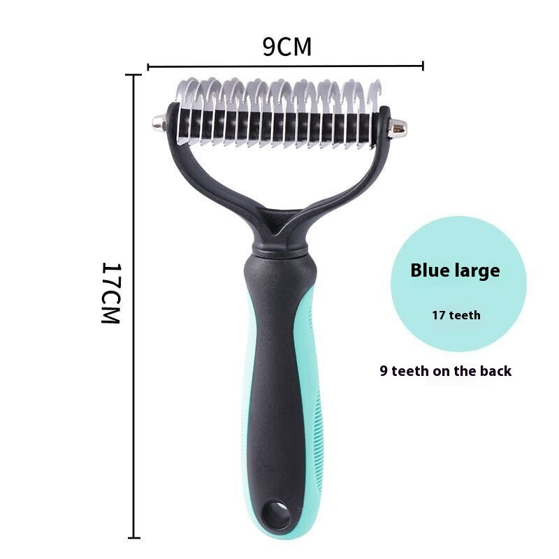 Professional Double-Sided Stainless Steel Pet Grooming Brush for Dogs & Cats | Dematting, Deshedding & Hair Removal Comb (Copy)