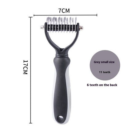 Professional Double-Sided Stainless Steel Pet Grooming Brush for Dogs & Cats | Dematting, Deshedding & Hair Removal Comb (Copy)