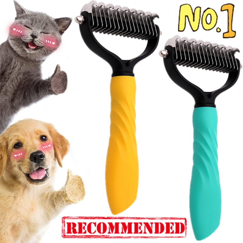 Professional Double-Sided Stainless Steel Pet Grooming Brush for Dogs & Cats | Dematting, Deshedding & Hair Removal Comb (Copy)