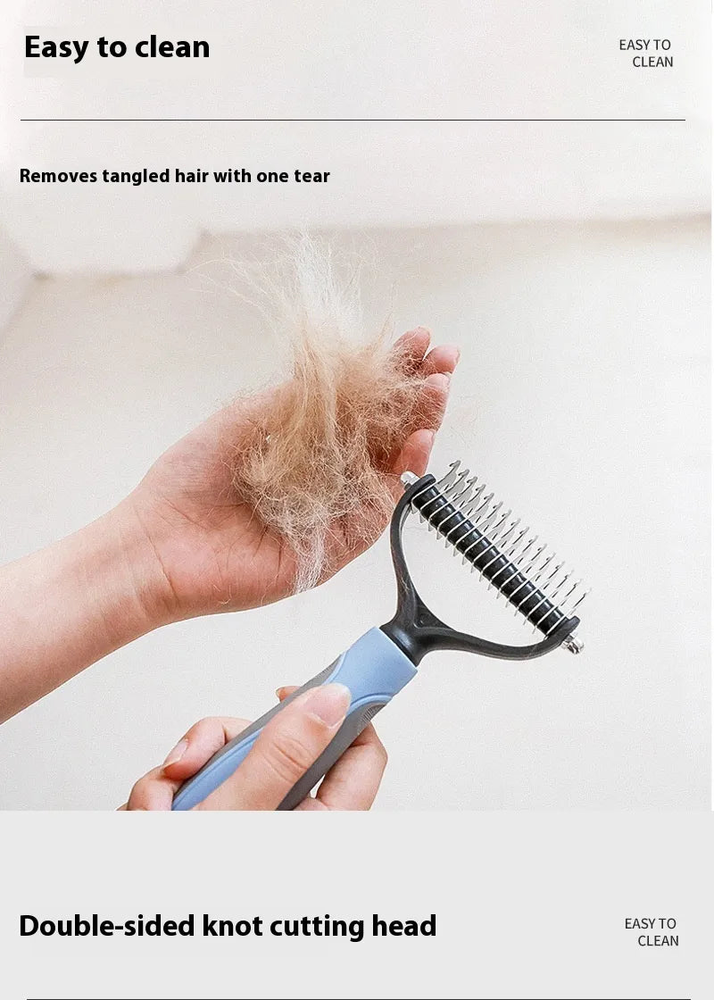 Professional Double-Sided Stainless Steel Pet Grooming Brush for Dogs & Cats | Dematting, Deshedding & Hair Removal Comb (Copy)