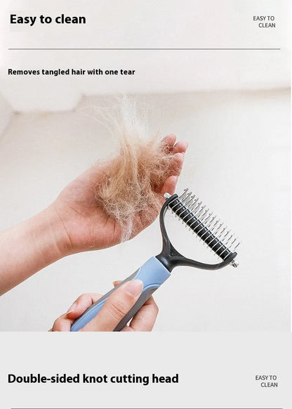 Professional Double-Sided Stainless Steel Pet Grooming Brush for Dogs & Cats | Dematting, Deshedding & Hair Removal Comb (Copy)