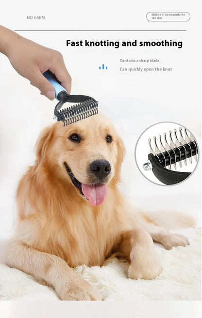 Professional Double-Sided Stainless Steel Pet Grooming Brush for Dogs & Cats | Dematting, Deshedding & Hair Removal Comb (Copy)