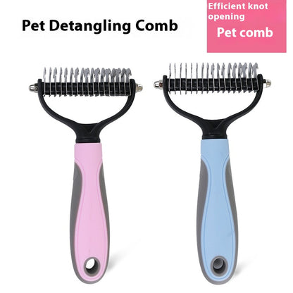Professional Double-Sided Stainless Steel Pet Grooming Brush for Dogs & Cats | Dematting, Deshedding & Hair Removal Comb (Copy)