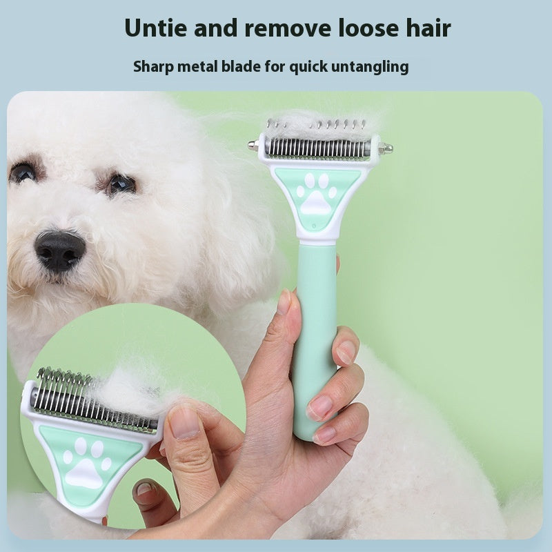 Professional Double-Sided Stainless Steel Pet Grooming Brush for Dogs & Cats | Dematting, Deshedding & Hair Removal Comb (Copy)