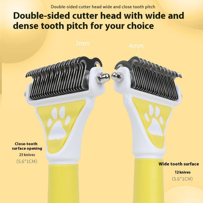 Professional Double-Sided Stainless Steel Pet Grooming Brush for Dogs & Cats | Dematting, Deshedding & Hair Removal Comb (Copy)