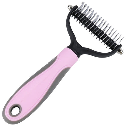 Professional Double-Sided Stainless Steel Pet Grooming Brush for Dogs & Cats | Dematting, Deshedding & Hair Removal Comb (Copy)