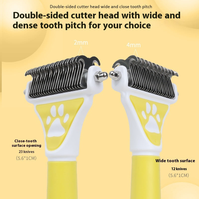 Professional Double-Sided Stainless Steel Pet Grooming Brush for Dogs & Cats | Dematting, Deshedding & Hair Removal Comb (Copy)
