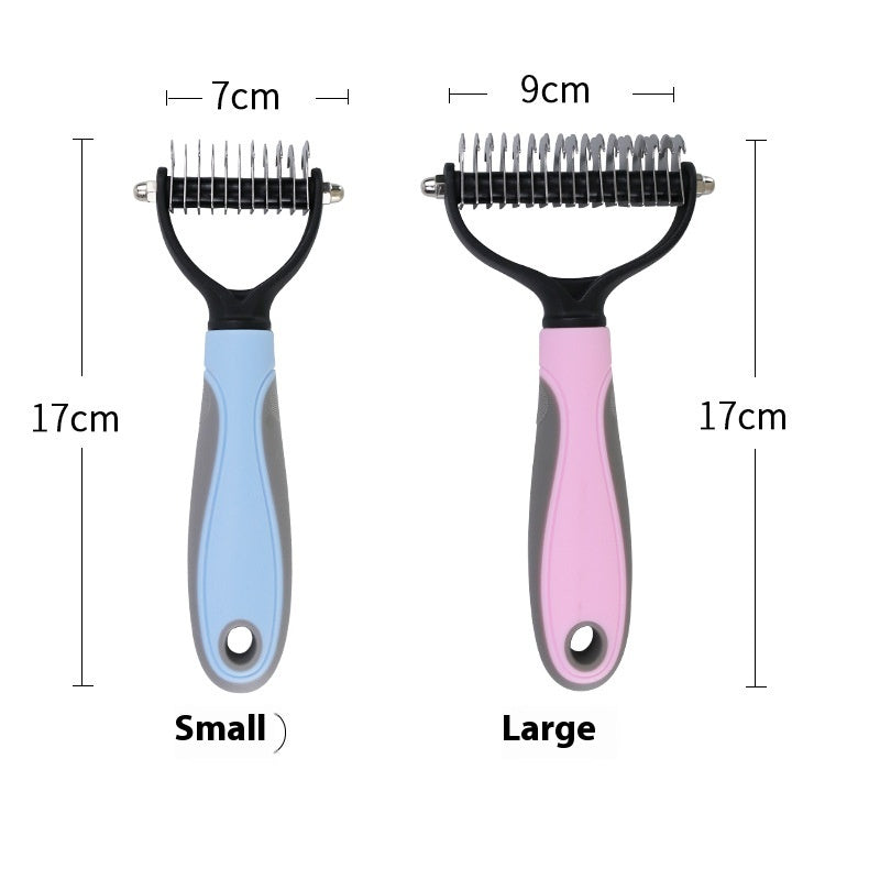 Professional Double-Sided Stainless Steel Pet Grooming Brush for Dogs & Cats | Dematting, Deshedding & Hair Removal Comb (Copy)