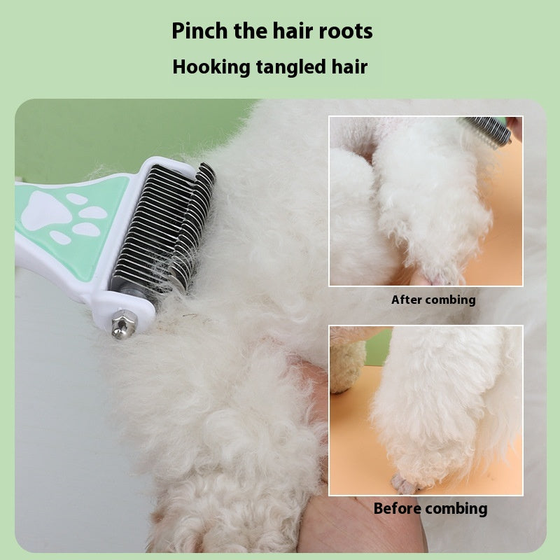 Professional Double-Sided Stainless Steel Pet Grooming Brush for Dogs & Cats | Dematting, Deshedding & Hair Removal Comb (Copy)