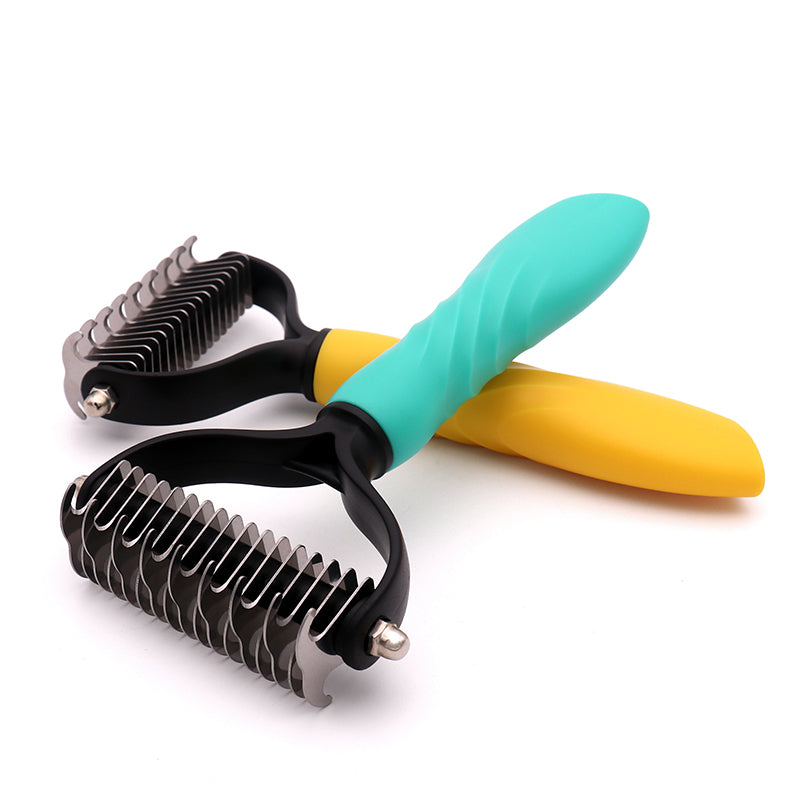 Professional Double-Sided Stainless Steel Pet Grooming Brush for Dogs & Cats | Dematting, Deshedding & Hair Removal Comb (Copy)