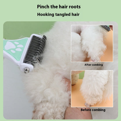 Professional Double-Sided Stainless Steel Pet Grooming Brush for Dogs & Cats | Dematting, Deshedding & Hair Removal Comb (Copy)