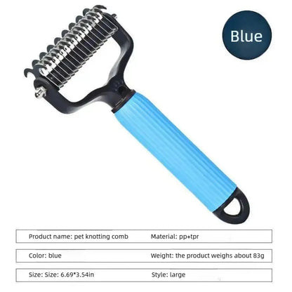 Professional Double-Sided Stainless Steel Pet Grooming Brush for Dogs & Cats | Dematting, Deshedding & Hair Removal Comb (Copy)