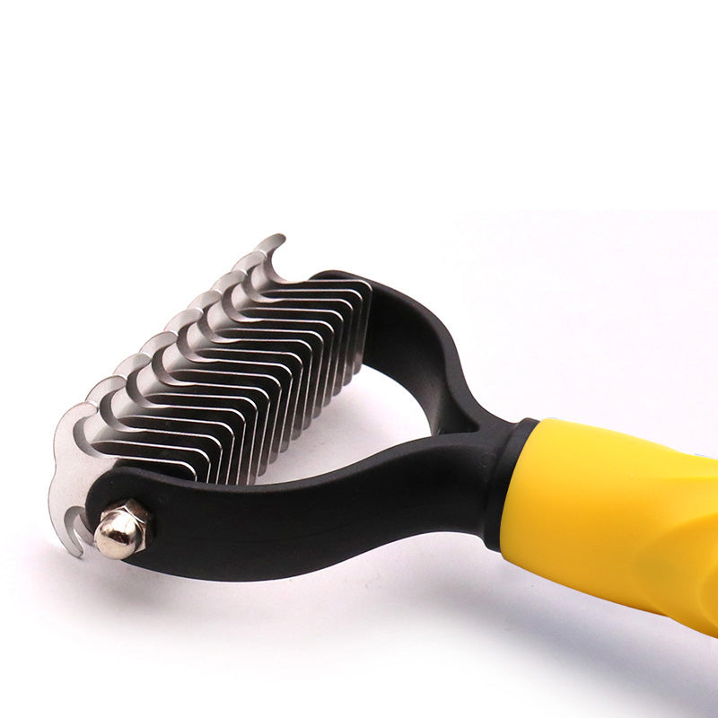 Professional Double-Sided Stainless Steel Pet Grooming Brush for Dogs & Cats | Dematting, Deshedding & Hair Removal Comb (Copy)
