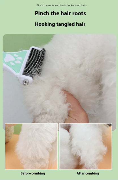 Professional Double-Sided Stainless Steel Pet Grooming Brush for Dogs & Cats | Dematting, Deshedding & Hair Removal Comb (Copy)