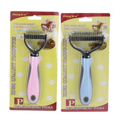 Professional Double-Sided Stainless Steel Pet Grooming Brush for Dogs & Cats | Dematting, Deshedding & Hair Removal Comb (Copy)