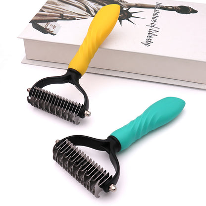 Professional Double-Sided Stainless Steel Pet Grooming Brush for Dogs & Cats | Dematting, Deshedding & Hair Removal Comb (Copy)
