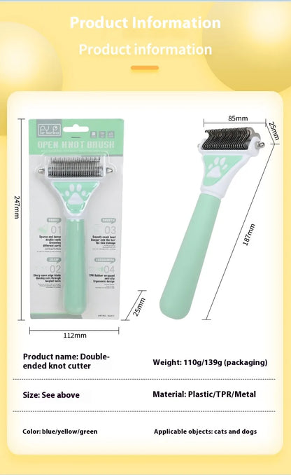 Professional Double-Sided Stainless Steel Pet Grooming Brush for Dogs & Cats | Dematting, Deshedding & Hair Removal Comb (Copy)