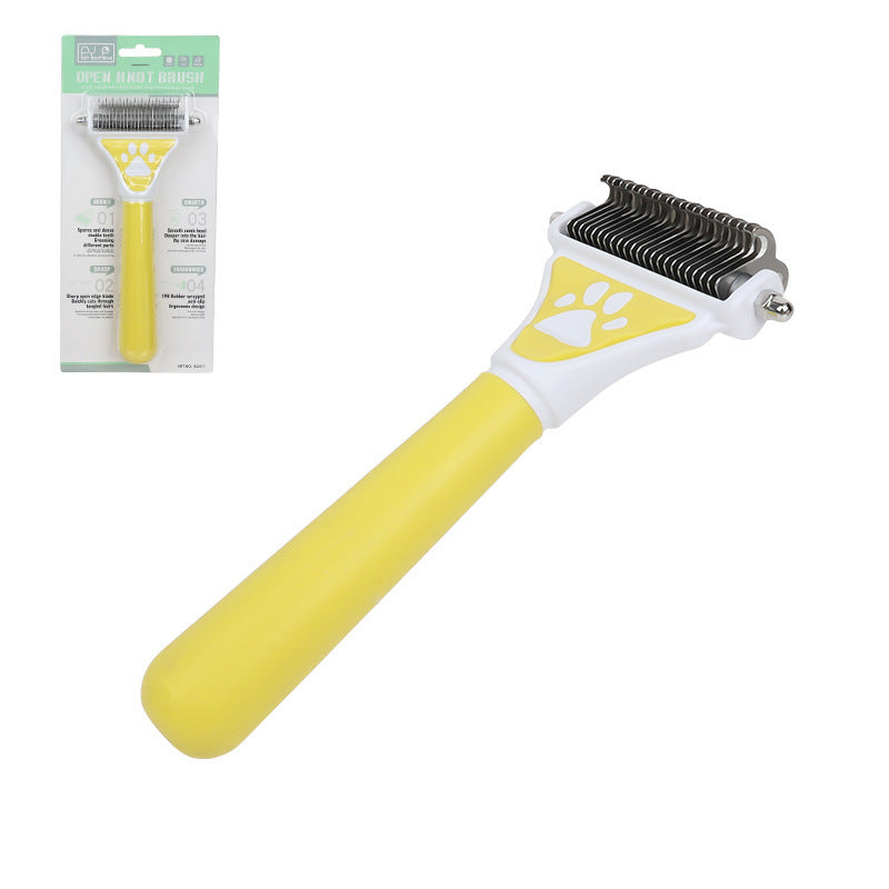 Professional Double-Sided Stainless Steel Pet Grooming Brush for Dogs & Cats | Dematting, Deshedding & Hair Removal Comb (Copy)