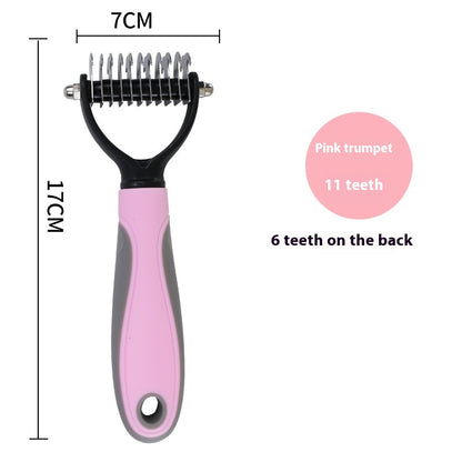Professional Double-Sided Stainless Steel Pet Grooming Brush for Dogs & Cats | Dematting, Deshedding & Hair Removal Comb (Copy)