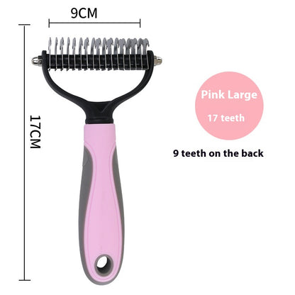 Professional Double-Sided Stainless Steel Pet Grooming Brush for Dogs & Cats | Dematting, Deshedding & Hair Removal Comb (Copy)